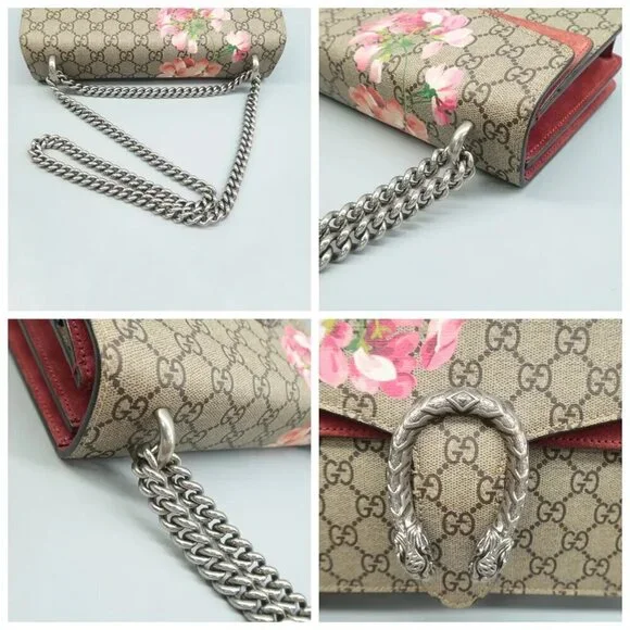 100% Authentic GUCCI Dionysus Brown Canvas Shoulder Bag 750-080824 - Picture 5 of 12